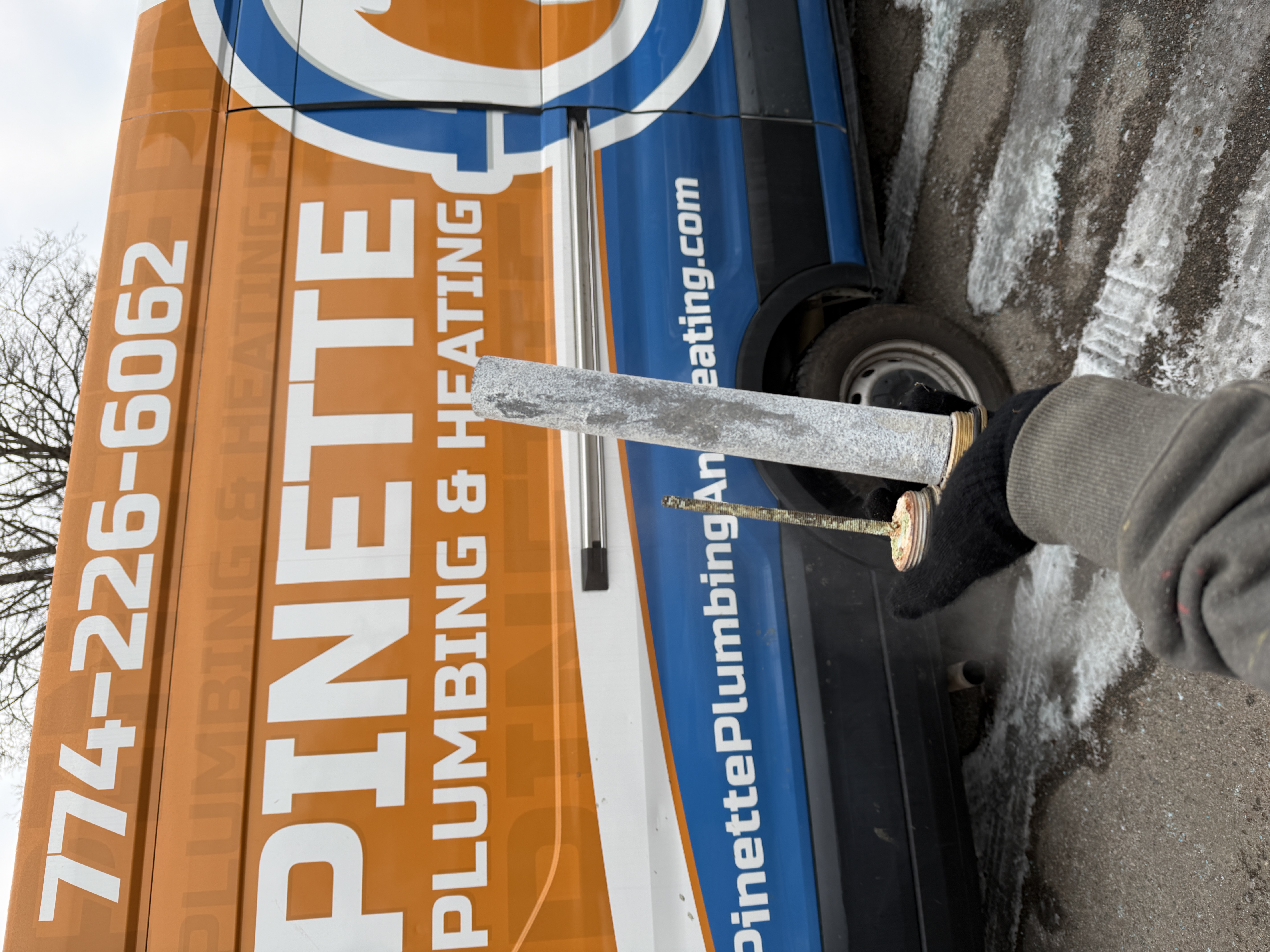 Scale buildup on anode rod